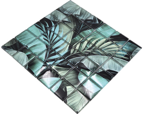 Mosaikplatta med växtmönster