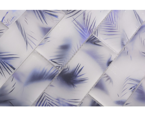 Mosaikplattor med växtmönster i fiskbensmönster