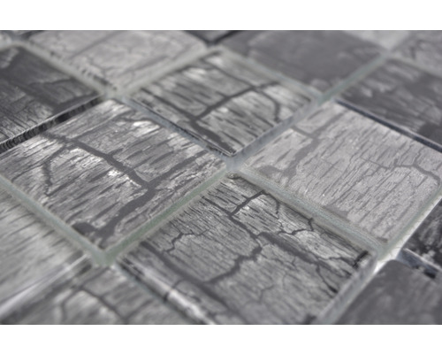 Glasmosaikplatta med träutseende