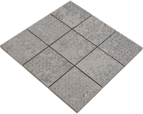 Nio grå plattor, kvadratiskt arrangerade