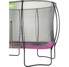 Studsmatta EXIT Silhouette med säkerhetsnät 244x366cm rosa