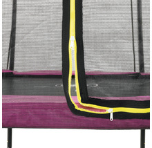 Studsmatta EXIT Silhouette med säkerhetsnät 244x366cm rosa