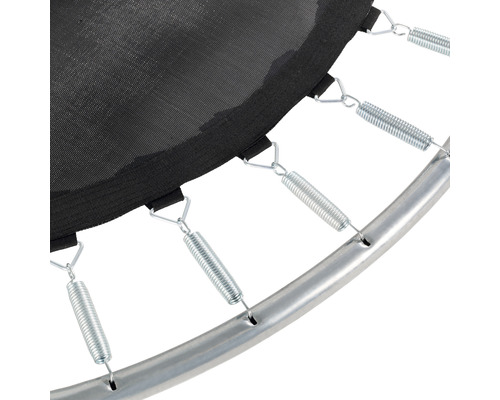 Detalj av en studsmatta med fjädrar och ram