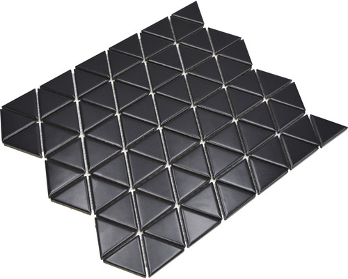 Mosaikplatta med triangulära, svarta element