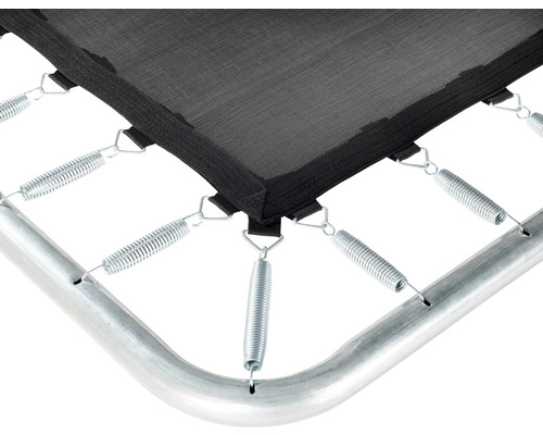 Detaljvy av fjädrar och ram på en studsmatta