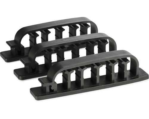 Tre kabelhållare för kabelhantering