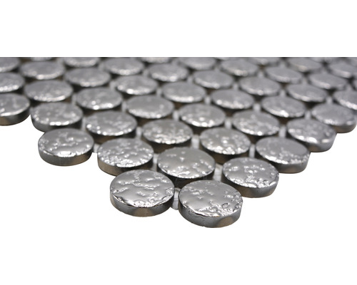 Mosaikplatta med runda stenar