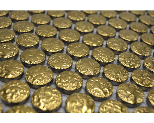 Många runda mosaikplattor