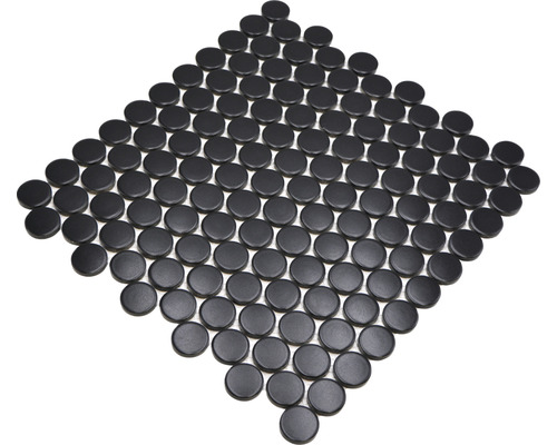 Mosaikplatta med runda, platta stenar