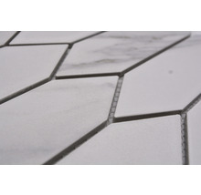 Mosaik keramik Hexagon carra CIM LHX CR vit matt 27,55x31,3 cm