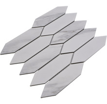 Mosaik keramik Hexagon carra CIM LHX CR vit matt 27,55x31,3 cm
