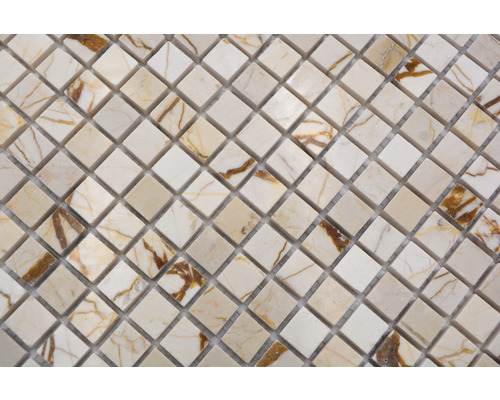 Fyrkantig mosaikplatta av marmor