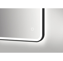 Spegel med belysning DSK Juno svart 2.0 45x75 cm neutralvit LED