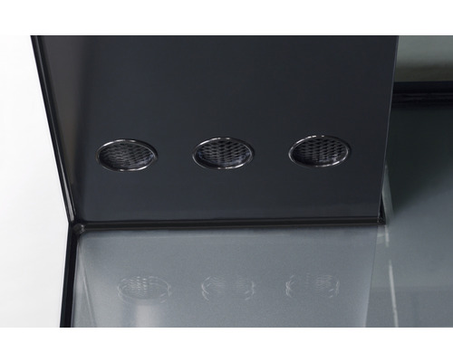 Fläktkåpa med tre runda lampor