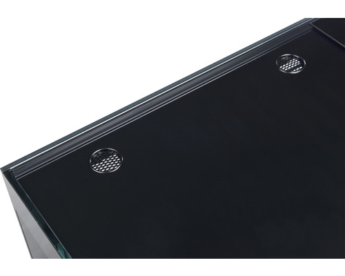 Ovansidan av ett akvarium med ventilationsöppningar