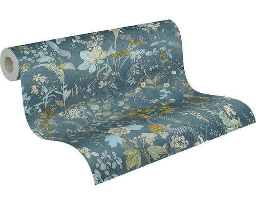 Tapetrulle med blommönster