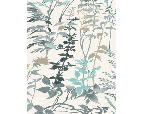 Dekorativt tyg med växtmönster för inredning