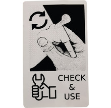 Symbol för att kontrollera och använda artikeln