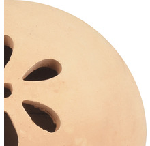 Terracotta lampa med blommönster