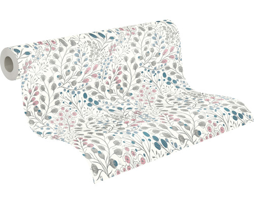 Tapetrulle med blommönster