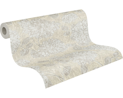 Tapetrulle med blommönster