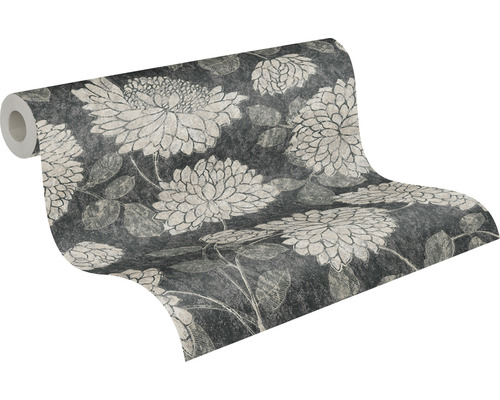 Tapetrulle med blommönster