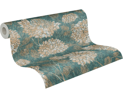 Tapetrulle med blommönster för väggdekoration