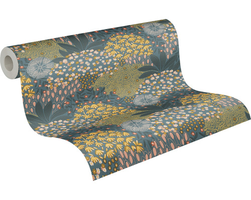 Tapetrulle med blommönster för väggdekoration