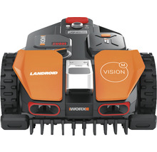 Framifrån av Worx Landroid robotgräsklippare