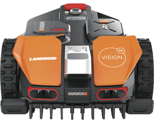 Framifrån av Worx Landroid robotgräsklippare