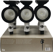 Solcellslampa LED Spotlight med markspjut 50lm 65+RGB