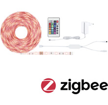LED-band med fjärrkontroll och nätadapter, Zigbee-logotyp