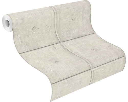 Tapetrulle med betongblockmönster