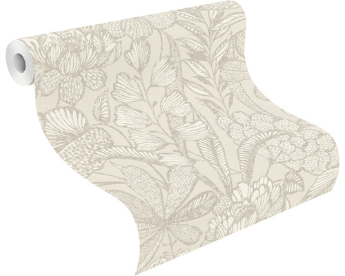 Tapetrulle med blommönster