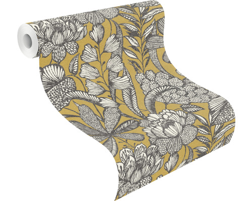 Tapetrulle med blommönster