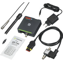 Eheim pH-Control set med pH-elektrod, styrenhet, nätadapter, magnetventil och kalibreringslösning