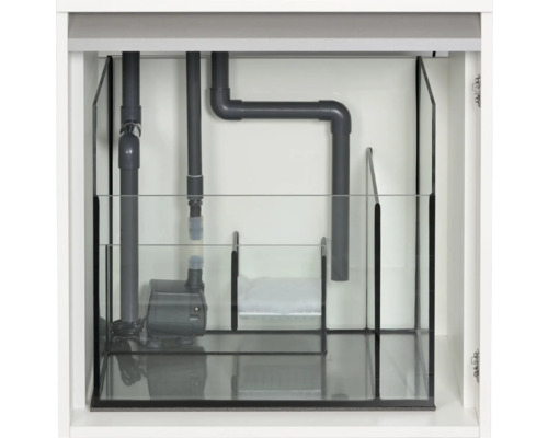 Akvarieställ med inbyggt filtersystem, inklusive pump och rör