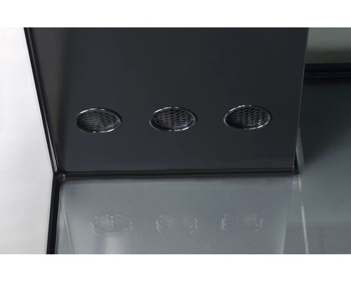 Fläktkåpa med tre runda lampor