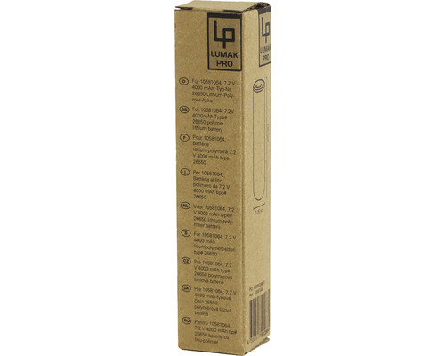 Förpackning för Lumak Pro litiumpolymerbatteri