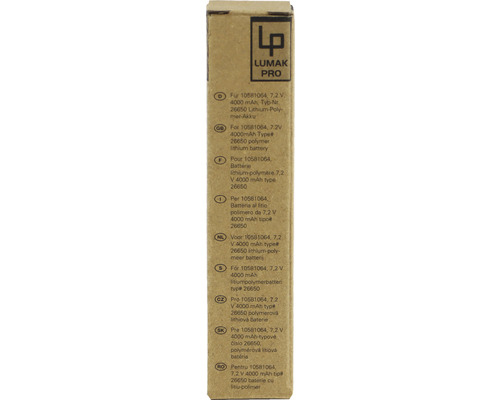 Lumak Pro litiumpolymerbatteri 7,2 V 4000 mAh typ 26650