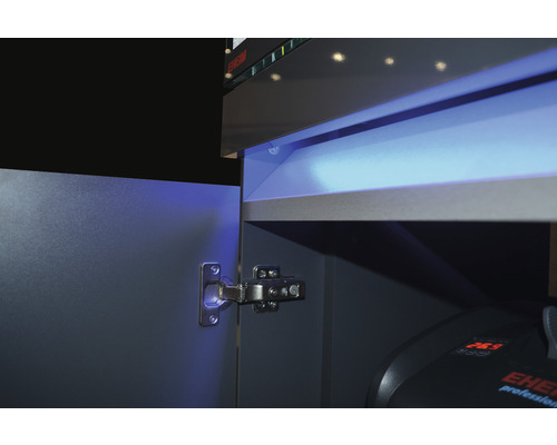 Akvariumskåp med belysning och dörrgångjärn