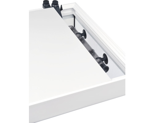 Rektangulärt akvariefilter med filterrör och avstängningsventiler