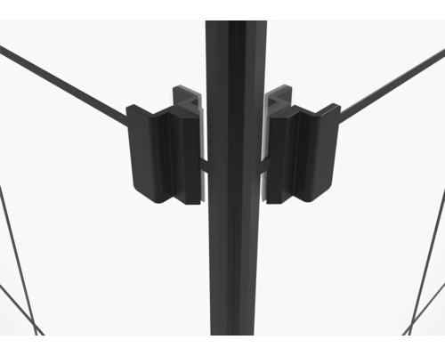 Detaljvy av duschkabinbeslag