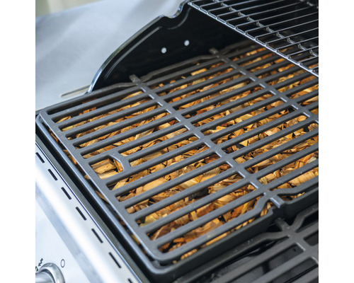 Grill med rökbox och rökflis