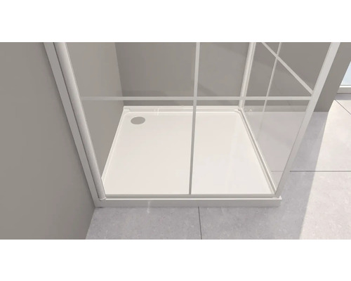 Fyrkantig dusch med duschkabin