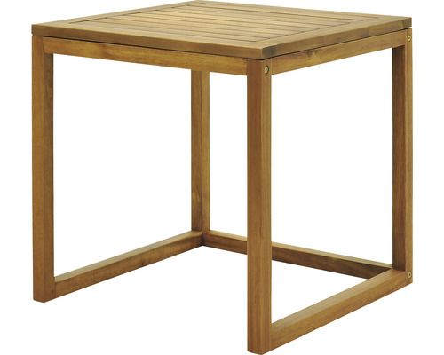 Fyrkantigt sidobord i trä för trädgården