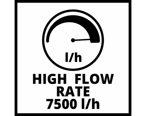 Högt flöde 7500 liter per timme