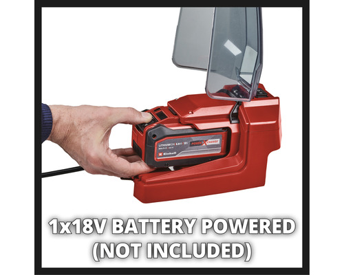 Einhell batteriladdare med batteri isatt