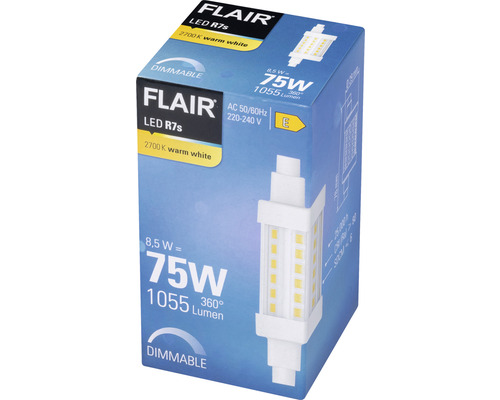 FLAIR LED R7s lampa i produktförpackning