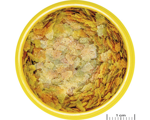 Fiskmat flingor i en burk